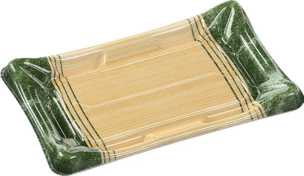 (1000枚) 寿司容器 波錦1-6 本体 針葉木目 エフピコ 00564604 波錦 - （寿司｜寿司）：食品トレー容器のエフピコ